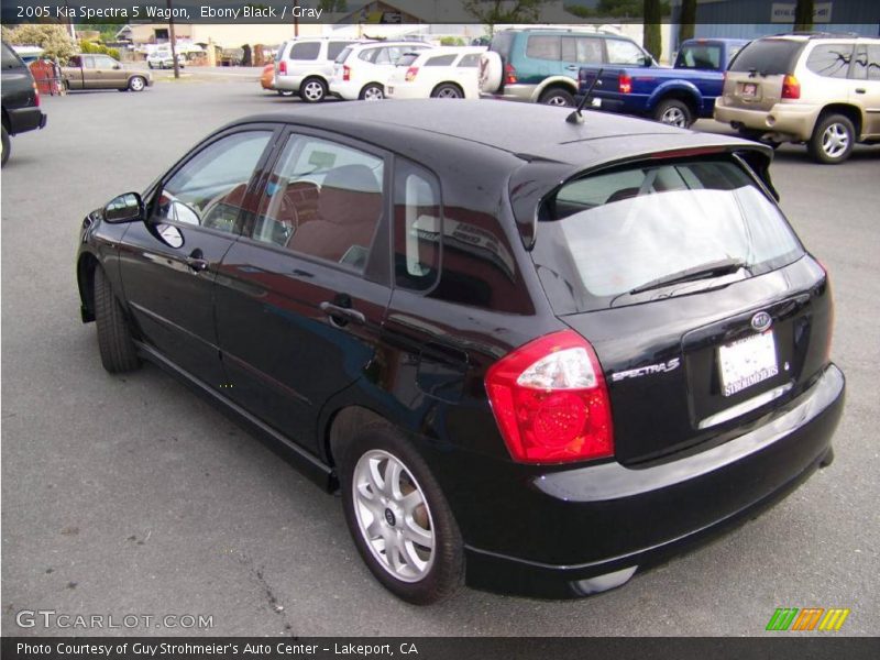 Ebony Black / Gray 2005 Kia Spectra 5 Wagon