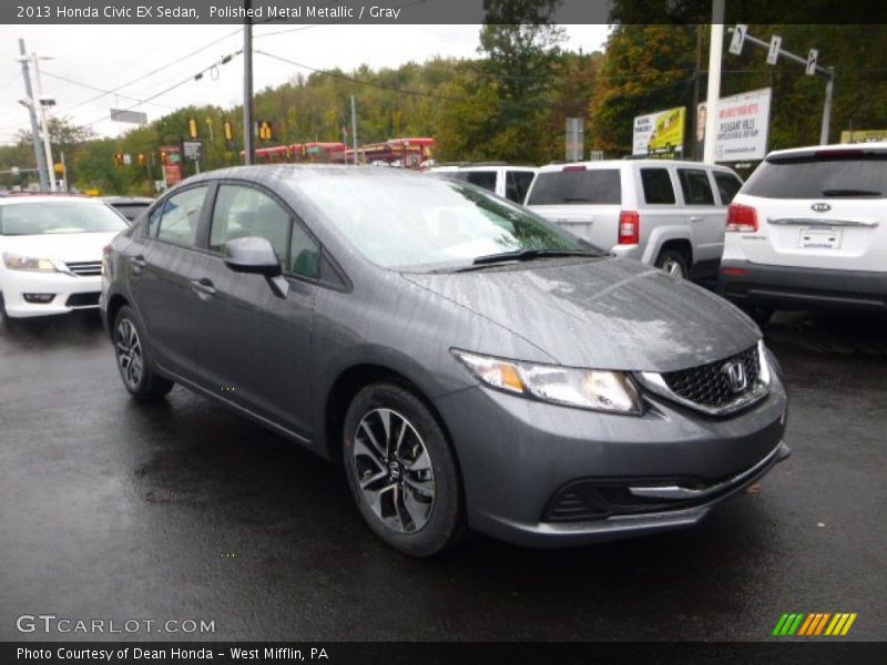 Polished Metal Metallic / Gray 2013 Honda Civic EX Sedan