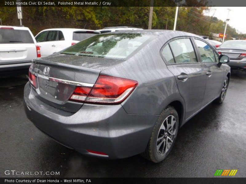 Polished Metal Metallic / Gray 2013 Honda Civic EX Sedan