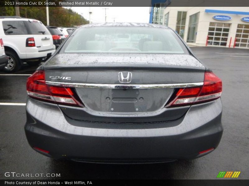 Polished Metal Metallic / Gray 2013 Honda Civic EX Sedan