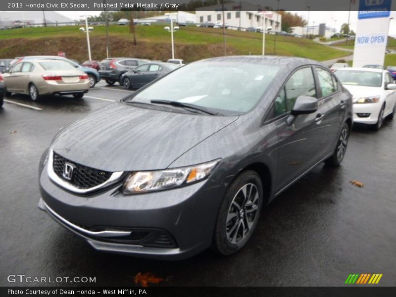 Polished Metal Metallic / Gray 2013 Honda Civic EX Sedan