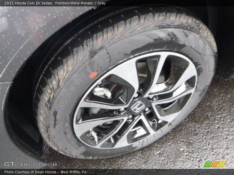 Polished Metal Metallic / Gray 2013 Honda Civic EX Sedan