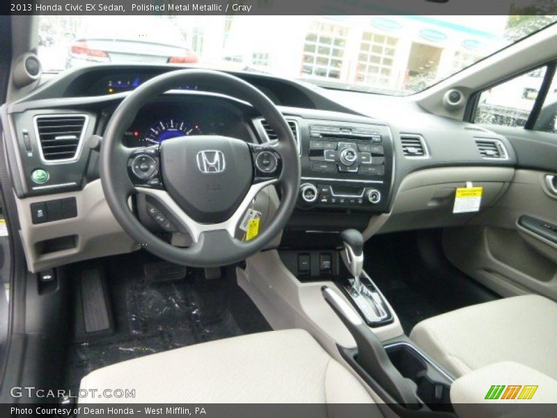 Polished Metal Metallic / Gray 2013 Honda Civic EX Sedan
