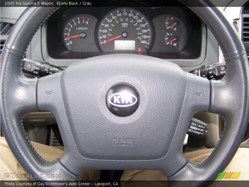 Ebony Black / Gray 2005 Kia Spectra 5 Wagon