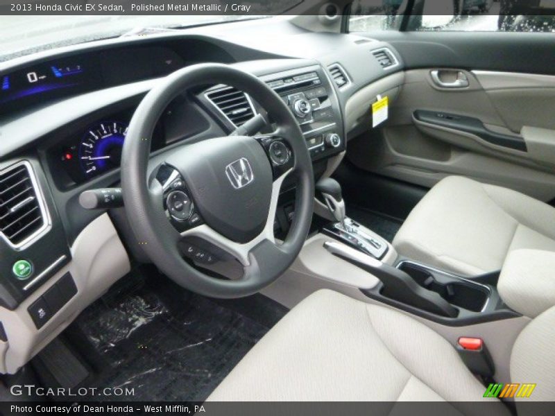 Polished Metal Metallic / Gray 2013 Honda Civic EX Sedan