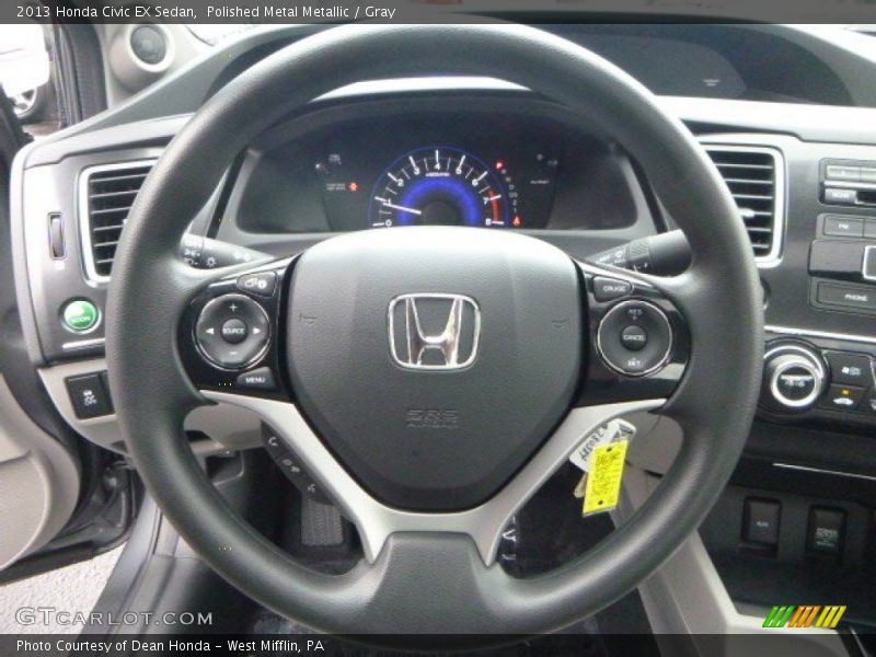 Polished Metal Metallic / Gray 2013 Honda Civic EX Sedan