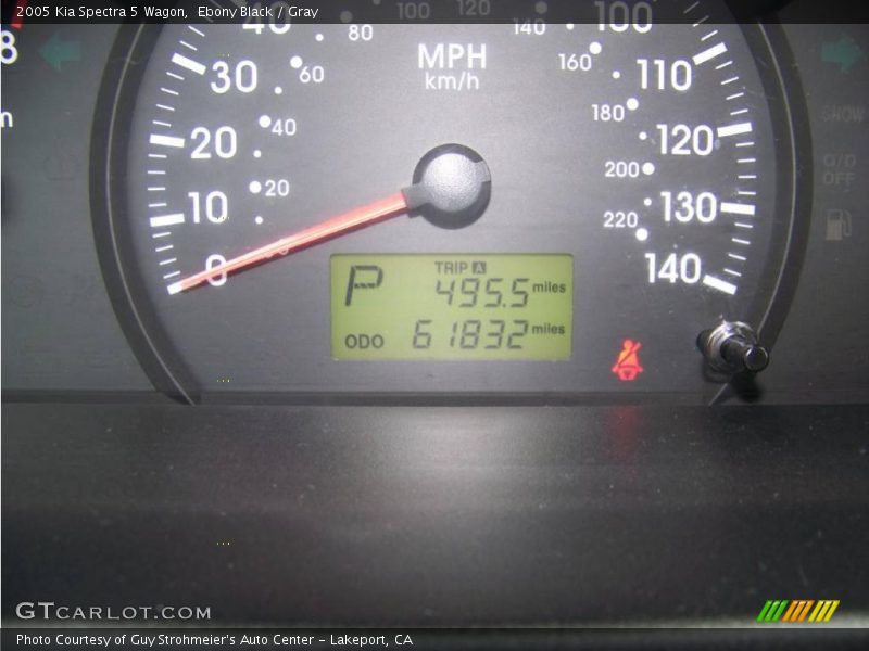 Ebony Black / Gray 2005 Kia Spectra 5 Wagon