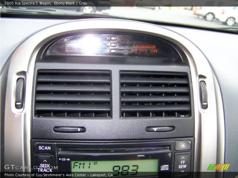 Ebony Black / Gray 2005 Kia Spectra 5 Wagon