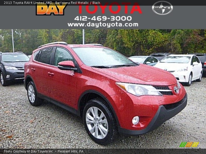 Barcelona Red Metallic / Black 2013 Toyota RAV4 Limited AWD