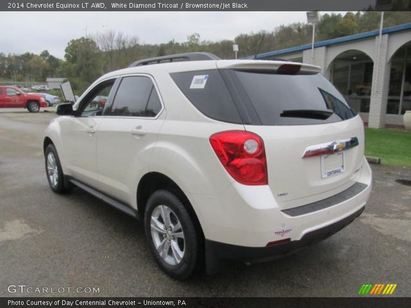 White Diamond Tricoat / Brownstone/Jet Black 2014 Chevrolet Equinox LT AWD