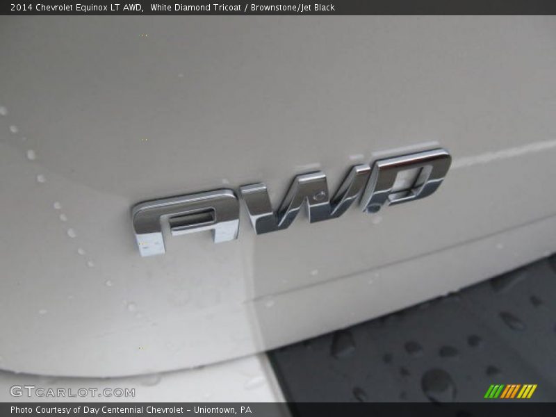 White Diamond Tricoat / Brownstone/Jet Black 2014 Chevrolet Equinox LT AWD