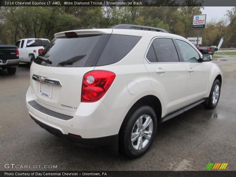 White Diamond Tricoat / Brownstone/Jet Black 2014 Chevrolet Equinox LT AWD