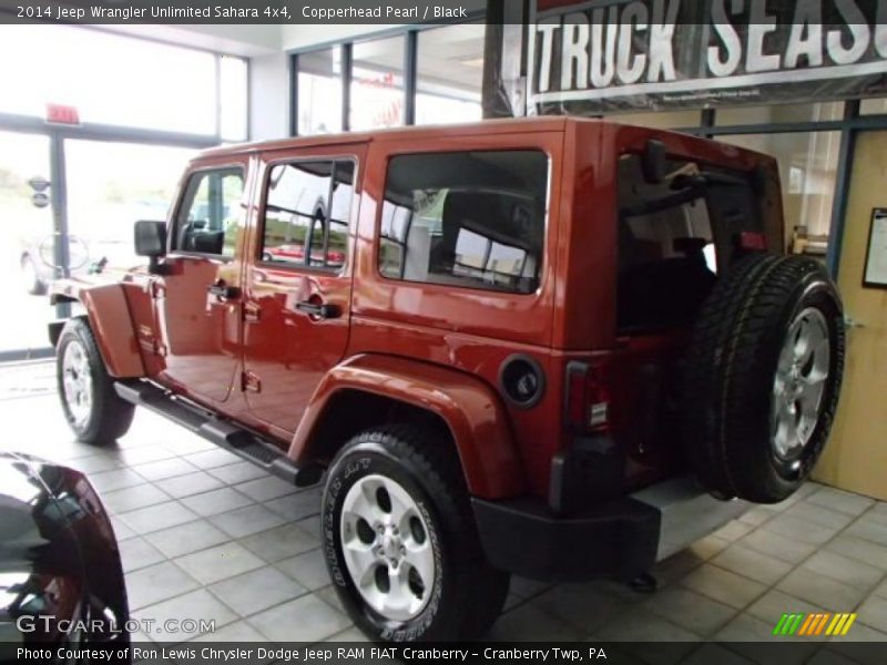 Copperhead Pearl / Black 2014 Jeep Wrangler Unlimited Sahara 4x4