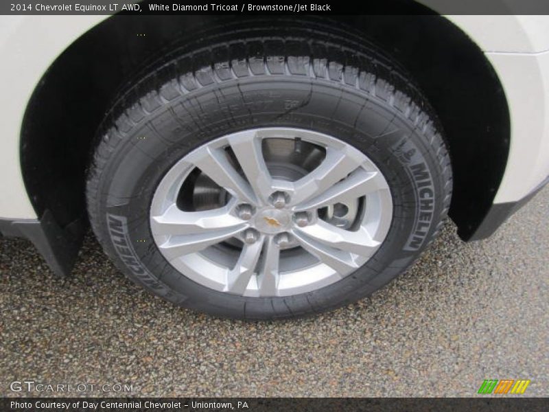 White Diamond Tricoat / Brownstone/Jet Black 2014 Chevrolet Equinox LT AWD