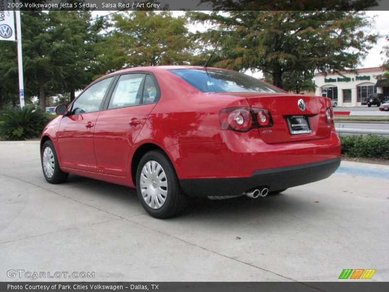 Salsa Red / Art Grey 2009 Volkswagen Jetta S Sedan