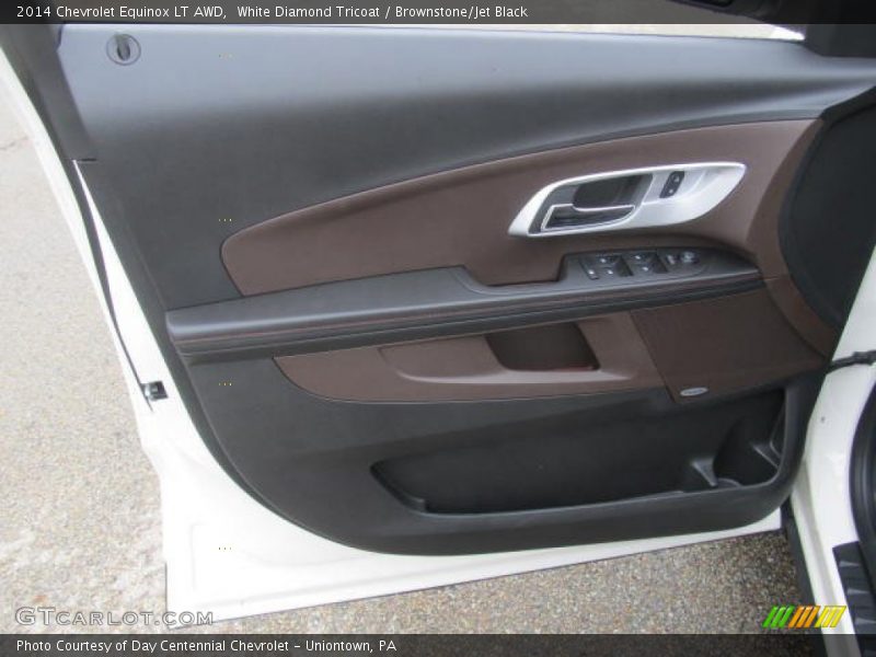 White Diamond Tricoat / Brownstone/Jet Black 2014 Chevrolet Equinox LT AWD