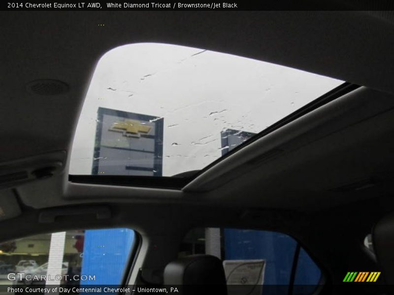 White Diamond Tricoat / Brownstone/Jet Black 2014 Chevrolet Equinox LT AWD