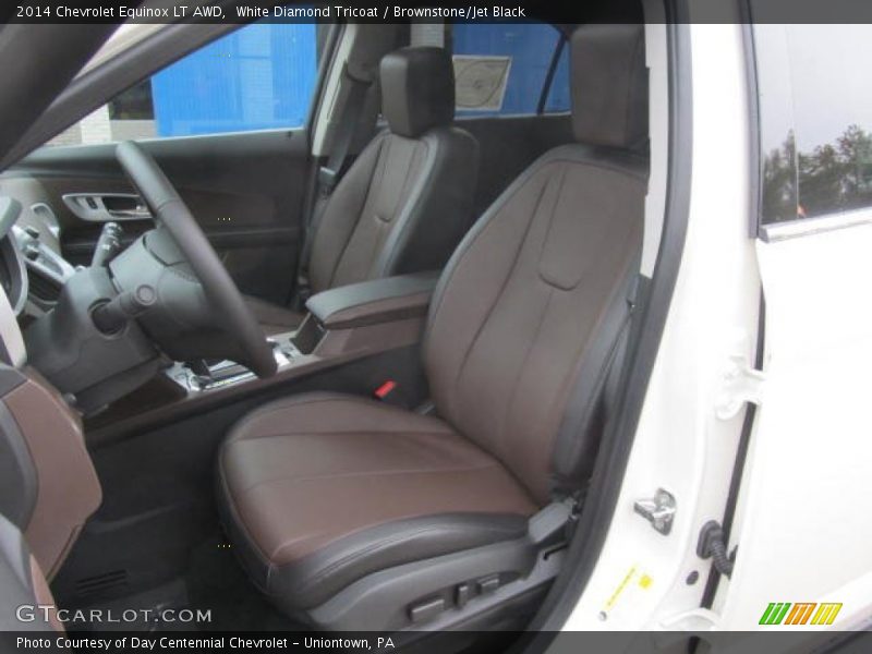 White Diamond Tricoat / Brownstone/Jet Black 2014 Chevrolet Equinox LT AWD