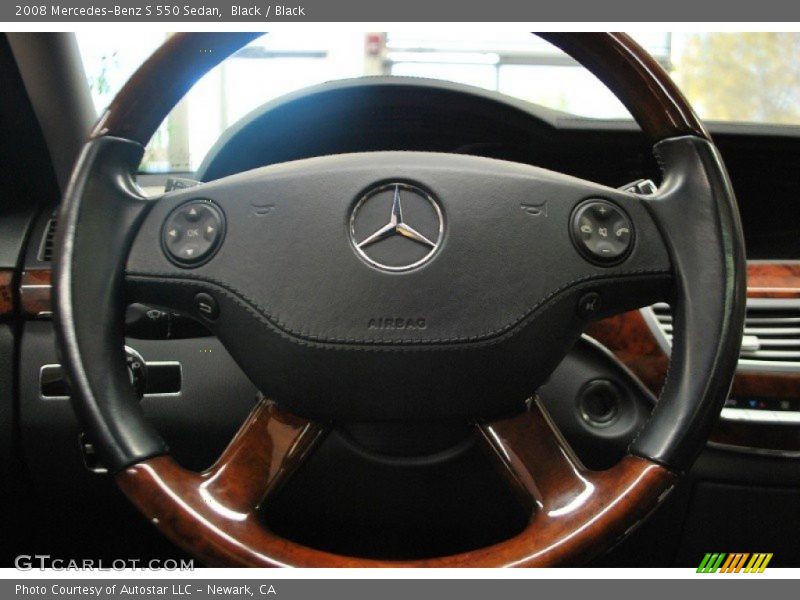Black / Black 2008 Mercedes-Benz S 550 Sedan