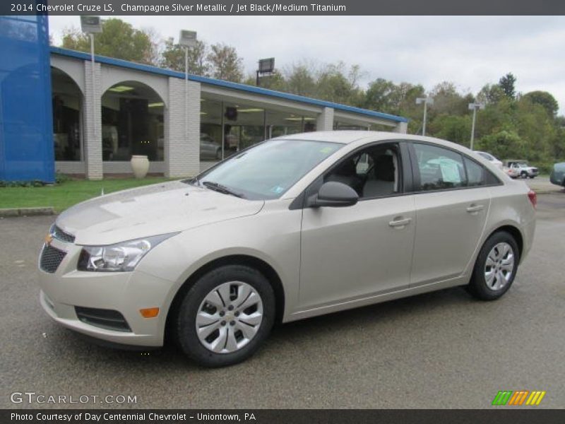 Champagne Silver Metallic / Jet Black/Medium Titanium 2014 Chevrolet Cruze LS