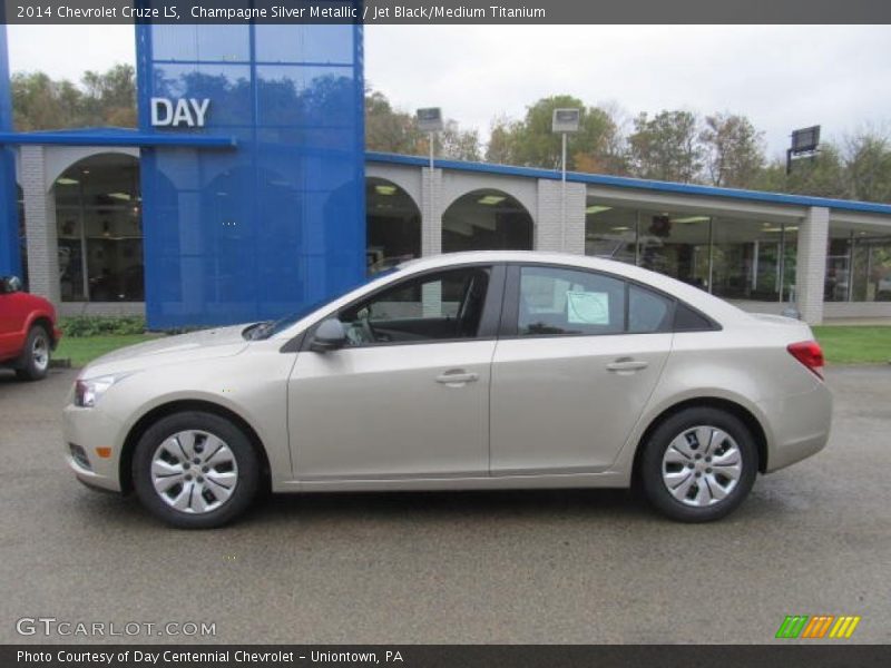 Champagne Silver Metallic / Jet Black/Medium Titanium 2014 Chevrolet Cruze LS