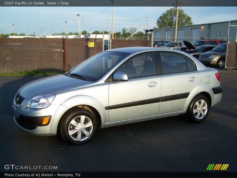 Silver / Gray 2007 Kia Rio LX Sedan