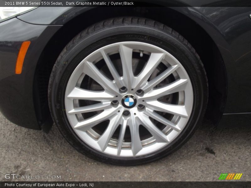 Dark Graphite Metallic / Oyster/Black 2011 BMW 5 Series 550i Sedan
