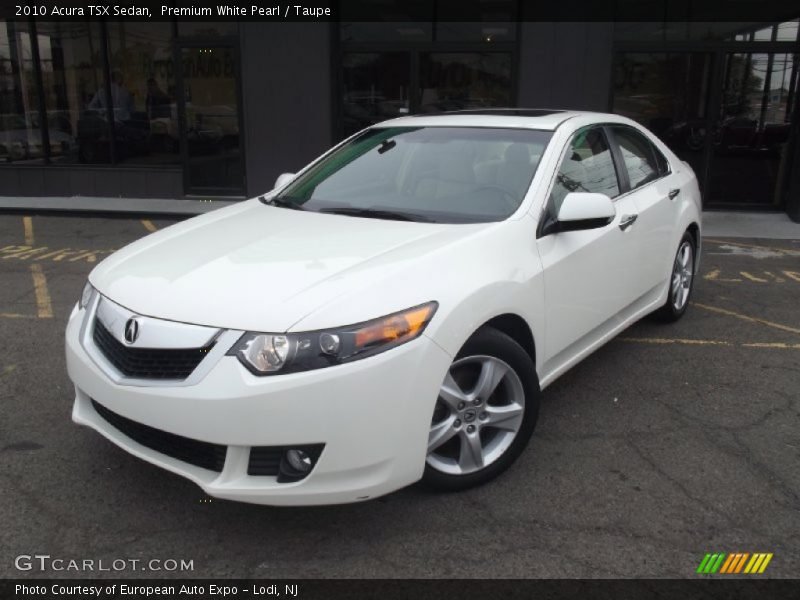 Premium White Pearl / Taupe 2010 Acura TSX Sedan