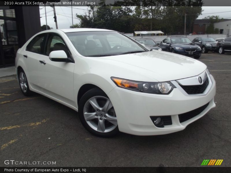 Premium White Pearl / Taupe 2010 Acura TSX Sedan