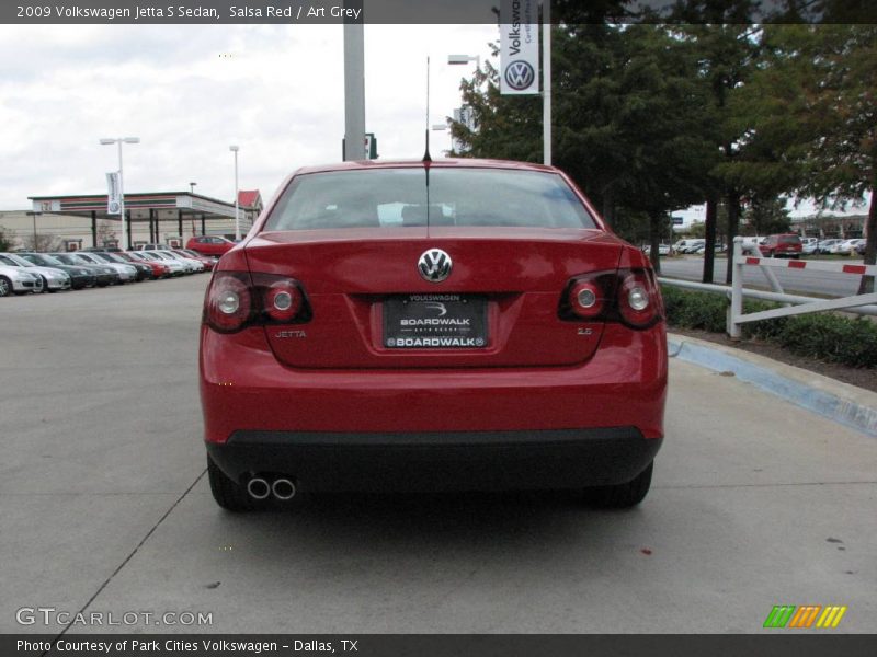 Salsa Red / Art Grey 2009 Volkswagen Jetta S Sedan