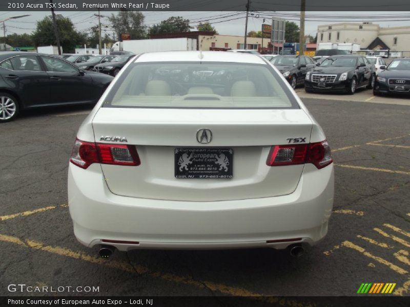 Premium White Pearl / Taupe 2010 Acura TSX Sedan