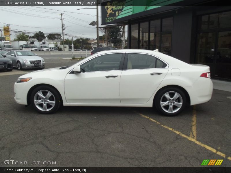 Premium White Pearl / Taupe 2010 Acura TSX Sedan