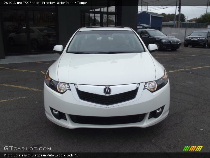 Premium White Pearl / Taupe 2010 Acura TSX Sedan