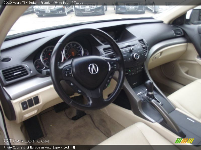 Premium White Pearl / Taupe 2010 Acura TSX Sedan