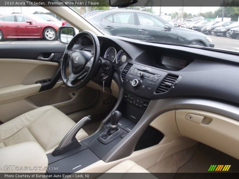 Premium White Pearl / Taupe 2010 Acura TSX Sedan