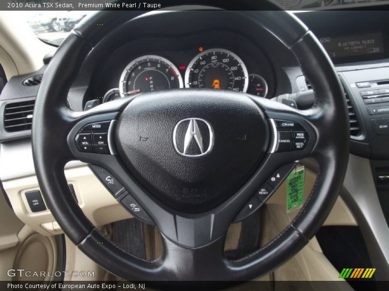 Premium White Pearl / Taupe 2010 Acura TSX Sedan