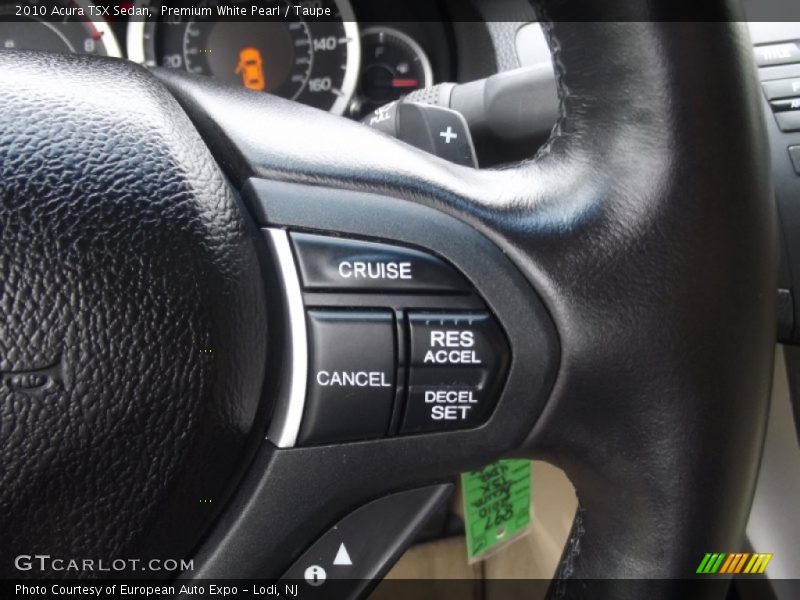 Premium White Pearl / Taupe 2010 Acura TSX Sedan