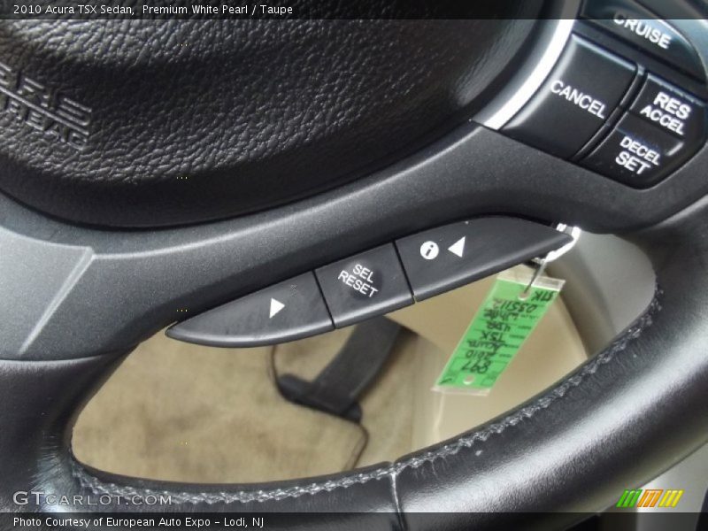Premium White Pearl / Taupe 2010 Acura TSX Sedan