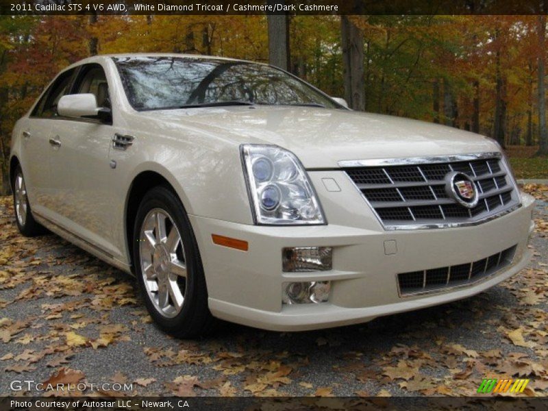 White Diamond Tricoat / Cashmere/Dark Cashmere 2011 Cadillac STS 4 V6 AWD