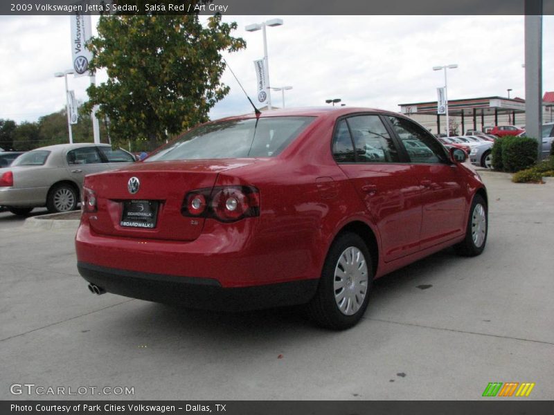 Salsa Red / Art Grey 2009 Volkswagen Jetta S Sedan