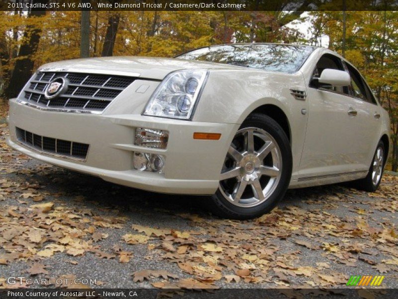 White Diamond Tricoat / Cashmere/Dark Cashmere 2011 Cadillac STS 4 V6 AWD