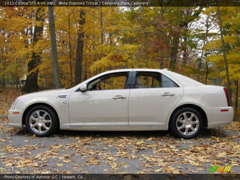 White Diamond Tricoat / Cashmere/Dark Cashmere 2011 Cadillac STS 4 V6 AWD
