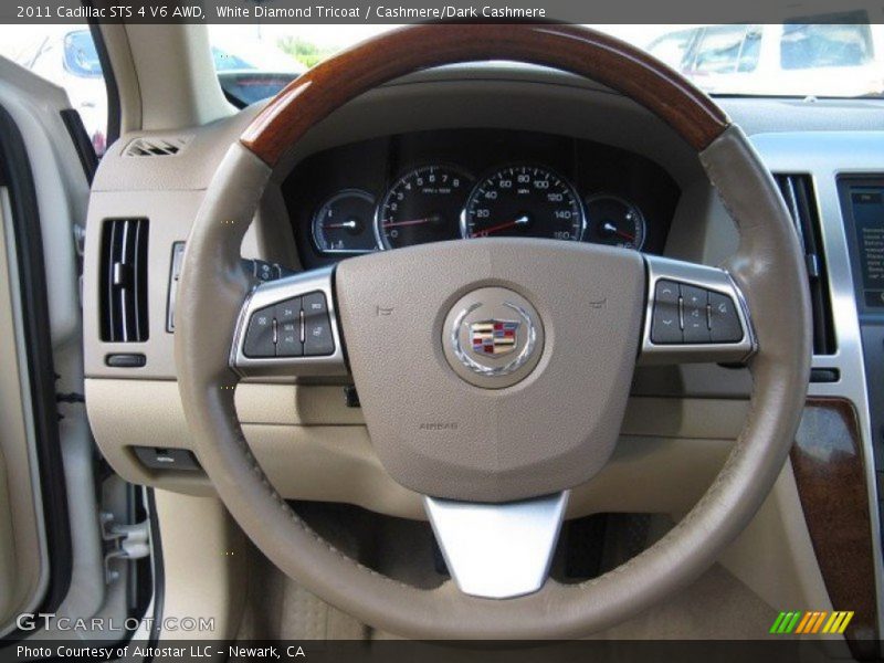 White Diamond Tricoat / Cashmere/Dark Cashmere 2011 Cadillac STS 4 V6 AWD