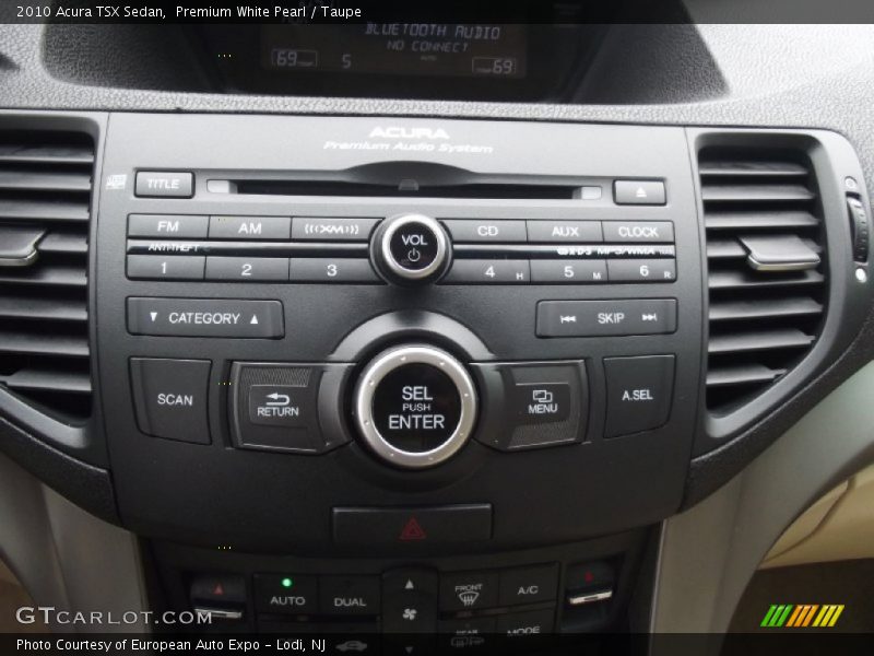 Premium White Pearl / Taupe 2010 Acura TSX Sedan