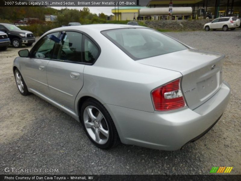 Brilliant Silver Metallic / Off-Black 2007 Subaru Legacy 2.5i Limited Sedan