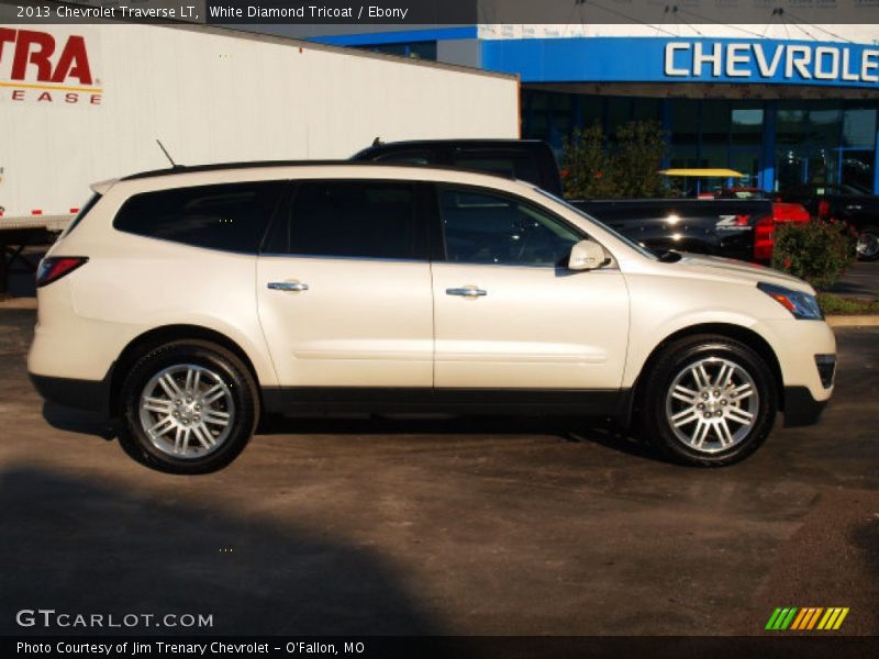 White Diamond Tricoat / Ebony 2013 Chevrolet Traverse LT