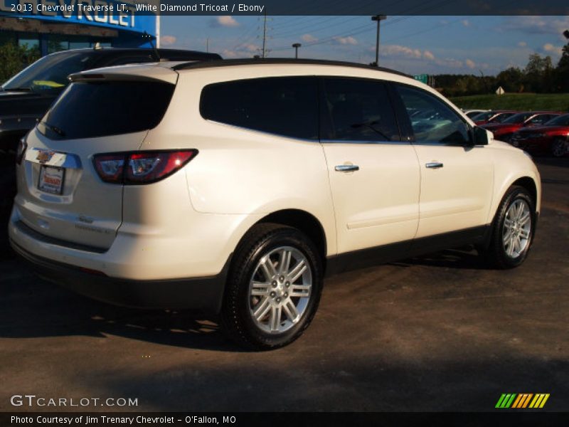 White Diamond Tricoat / Ebony 2013 Chevrolet Traverse LT