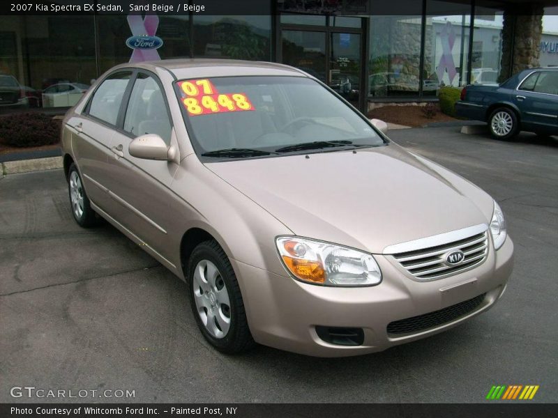 Sand Beige / Beige 2007 Kia Spectra EX Sedan