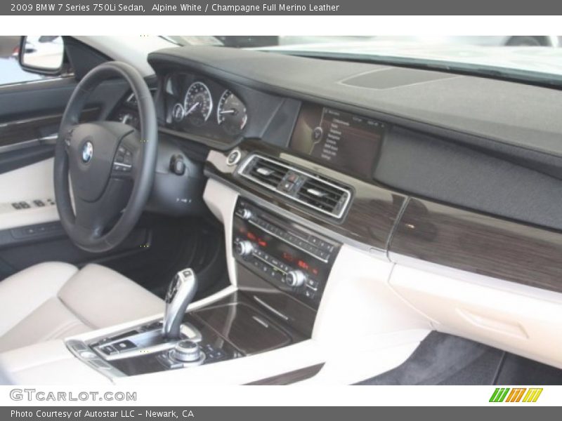 Alpine White / Champagne Full Merino Leather 2009 BMW 7 Series 750Li Sedan