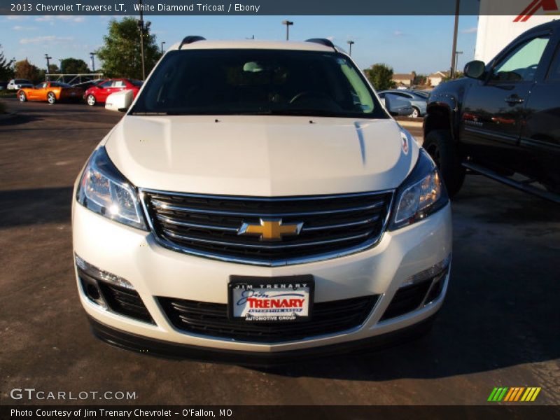 White Diamond Tricoat / Ebony 2013 Chevrolet Traverse LT